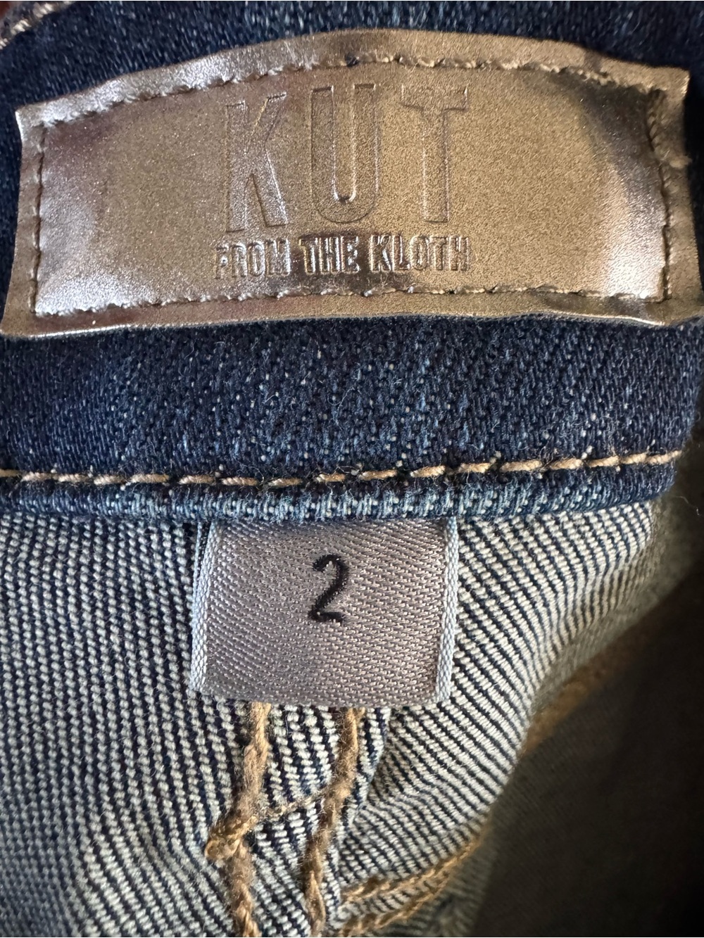 Kut Meg High-Rise Fab Ab Wide Leg Raw Hem Jeans Size 2 - Picture 6 of 6